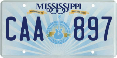 MS license plate CAA897
