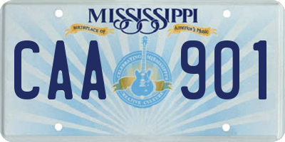 MS license plate CAA901