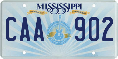 MS license plate CAA902