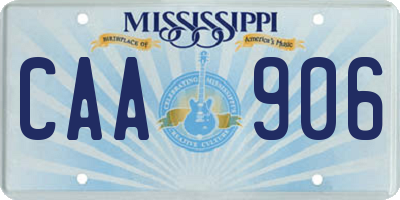 MS license plate CAA906