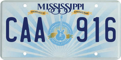 MS license plate CAA916