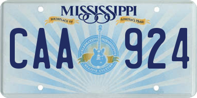 MS license plate CAA924