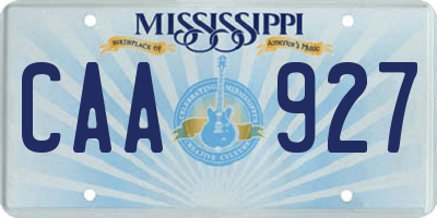 MS license plate CAA927