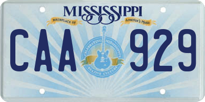 MS license plate CAA929