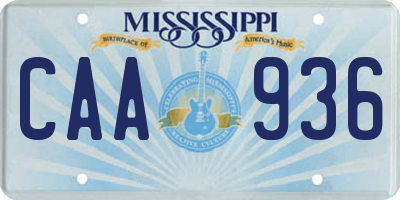 MS license plate CAA936