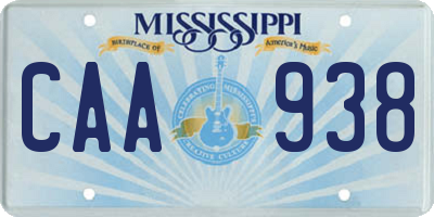 MS license plate CAA938