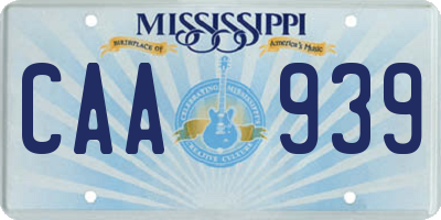 MS license plate CAA939