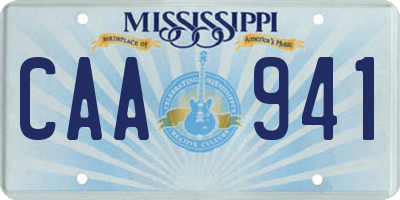 MS license plate CAA941