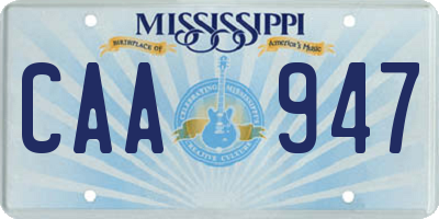 MS license plate CAA947