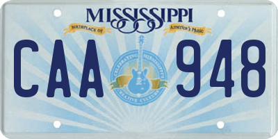 MS license plate CAA948