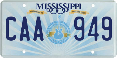 MS license plate CAA949