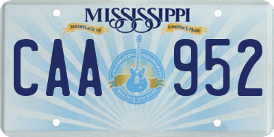 MS license plate CAA952