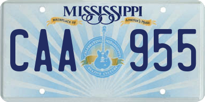 MS license plate CAA955