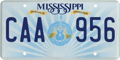 MS license plate CAA956