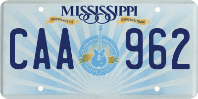 MS license plate CAA962