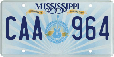 MS license plate CAA964