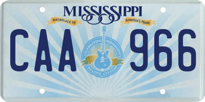 MS license plate CAA966