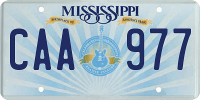 MS license plate CAA977
