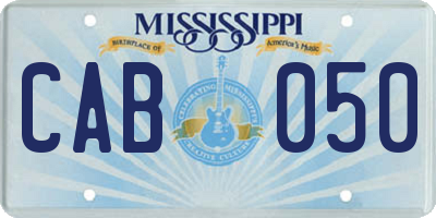 MS license plate CAB050