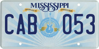 MS license plate CAB053