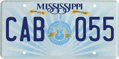 MS license plate CAB055