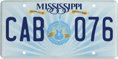MS license plate CAB076