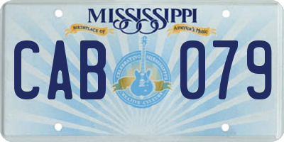 MS license plate CAB079