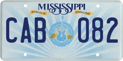 MS license plate CAB082