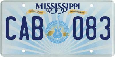 MS license plate CAB083