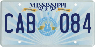 MS license plate CAB084