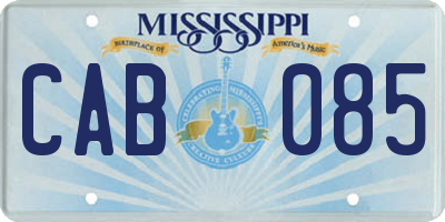 MS license plate CAB085