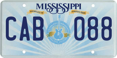 MS license plate CAB088