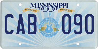 MS license plate CAB090