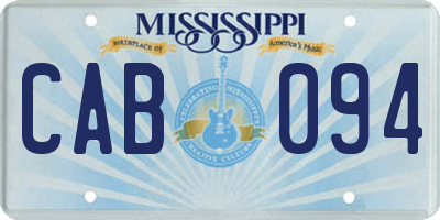 MS license plate CAB094