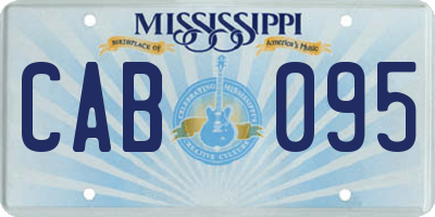 MS license plate CAB095