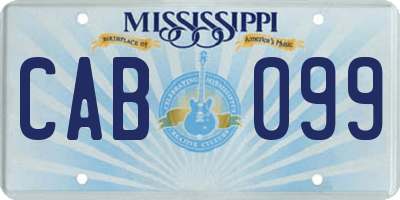 MS license plate CAB099
