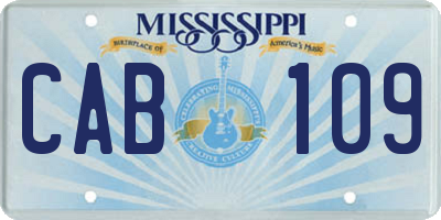 MS license plate CAB109