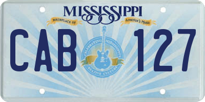 MS license plate CAB127