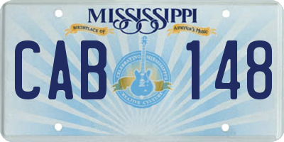 MS license plate CAB148
