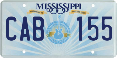 MS license plate CAB155