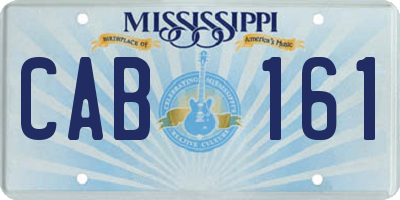 MS license plate CAB161