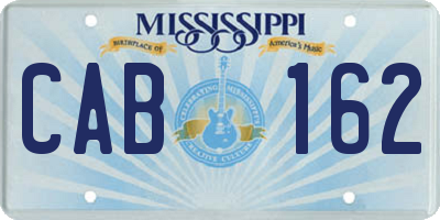 MS license plate CAB162