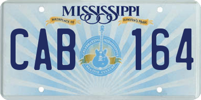MS license plate CAB164