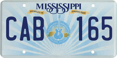 MS license plate CAB165