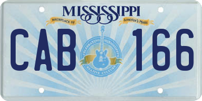 MS license plate CAB166