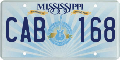 MS license plate CAB168