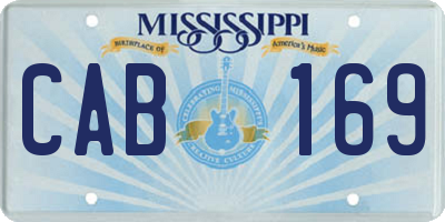 MS license plate CAB169
