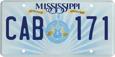 MS license plate CAB171