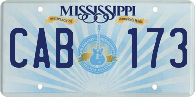 MS license plate CAB173