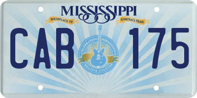MS license plate CAB175